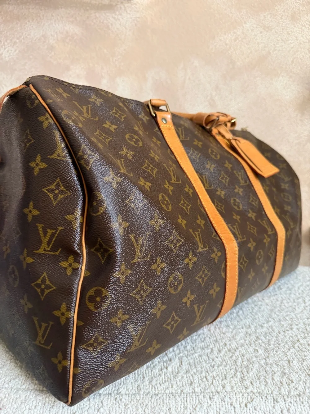 Louis Vuitton Brown Monogram Keepall 50